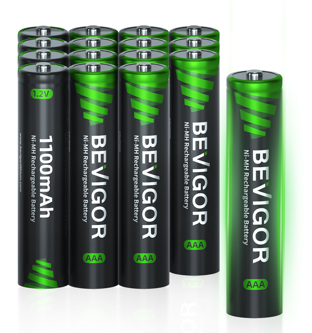 BEVIGOR AAA Rechargeable NiMH Battery 16 Counts