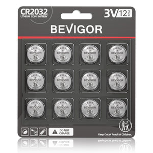 BEVIGOR CR2032 3V Lithium Battery 12pcs