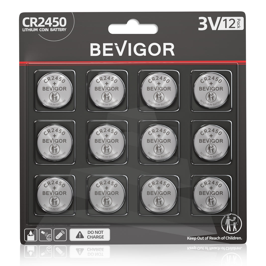 BEVIGOR CR2450 3V Lithium Battery 10pcs