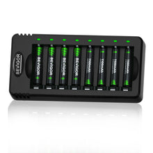 Load image into Gallery viewer, BEVIGOR 8 Bay AA AAA Battery Charger USB for NiMH/NiCD
